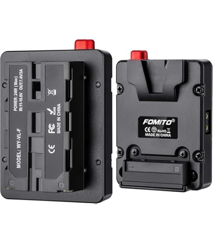 Andoer NP F970 F750 F550 Plaque de batterie pour V Lock V Mount Adaptateur de support de boucle avec sorties USB A/Type C/DC/D TAP