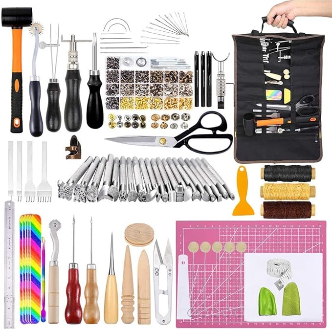Leather Craft Kits, Leather Tool Set with Manual, Leather Craft Tool