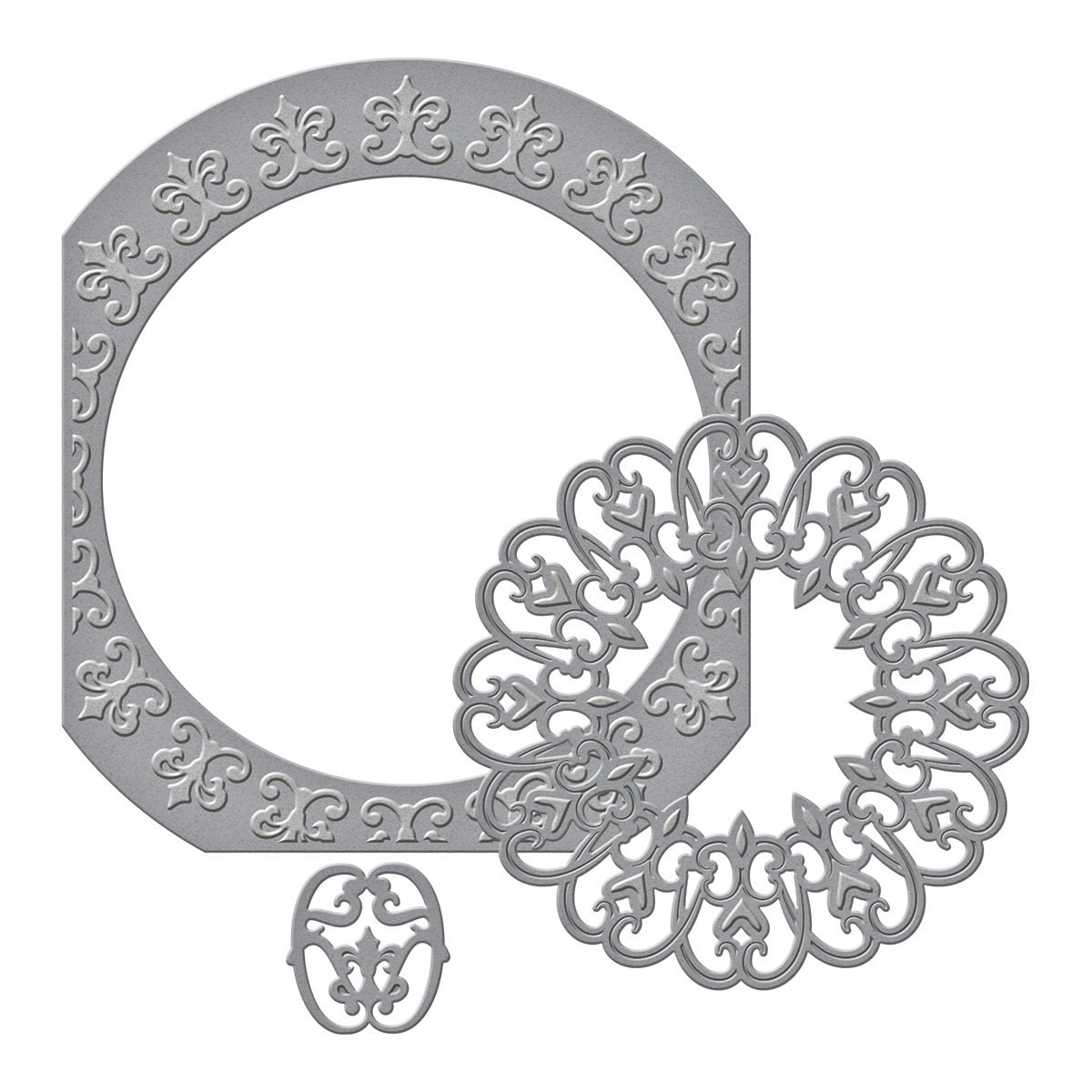 Spellbinders "Shapeabilities" Fleur De Circle Die, Brown