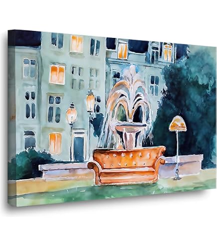 Amazon.com: Wall Art Friends TV Show Fontain Watercolor Poster