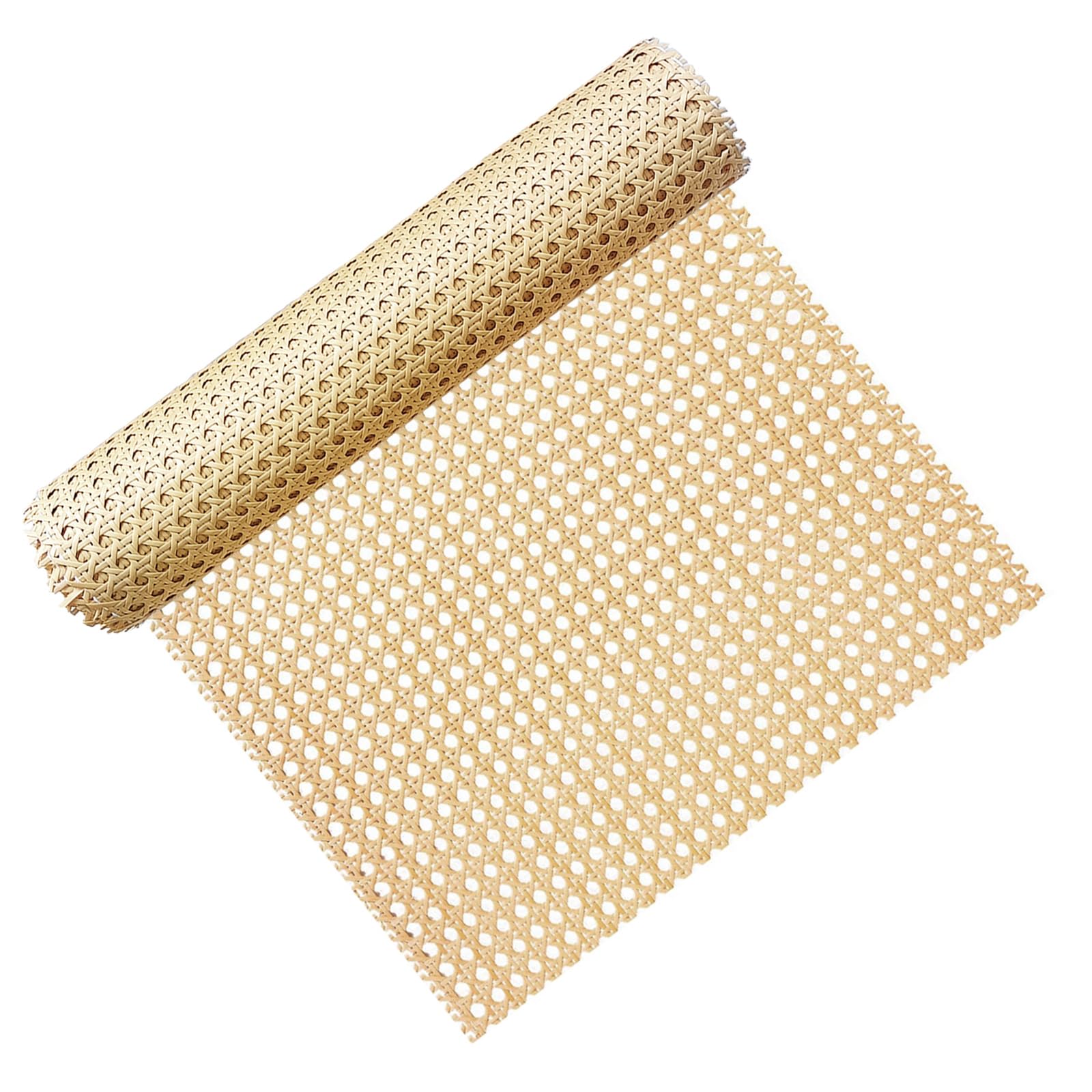 ALLINKIT Cane Webbing Roll,16 Inch x 9.9 Feet Rattan Roll,Plastic Cane Webbing for DIY Home Decor Caning Projects,Pre Woven Rattan Mesh for Furniture,Chair,Cabinet,Ceiling,Room Divider,Light Shade