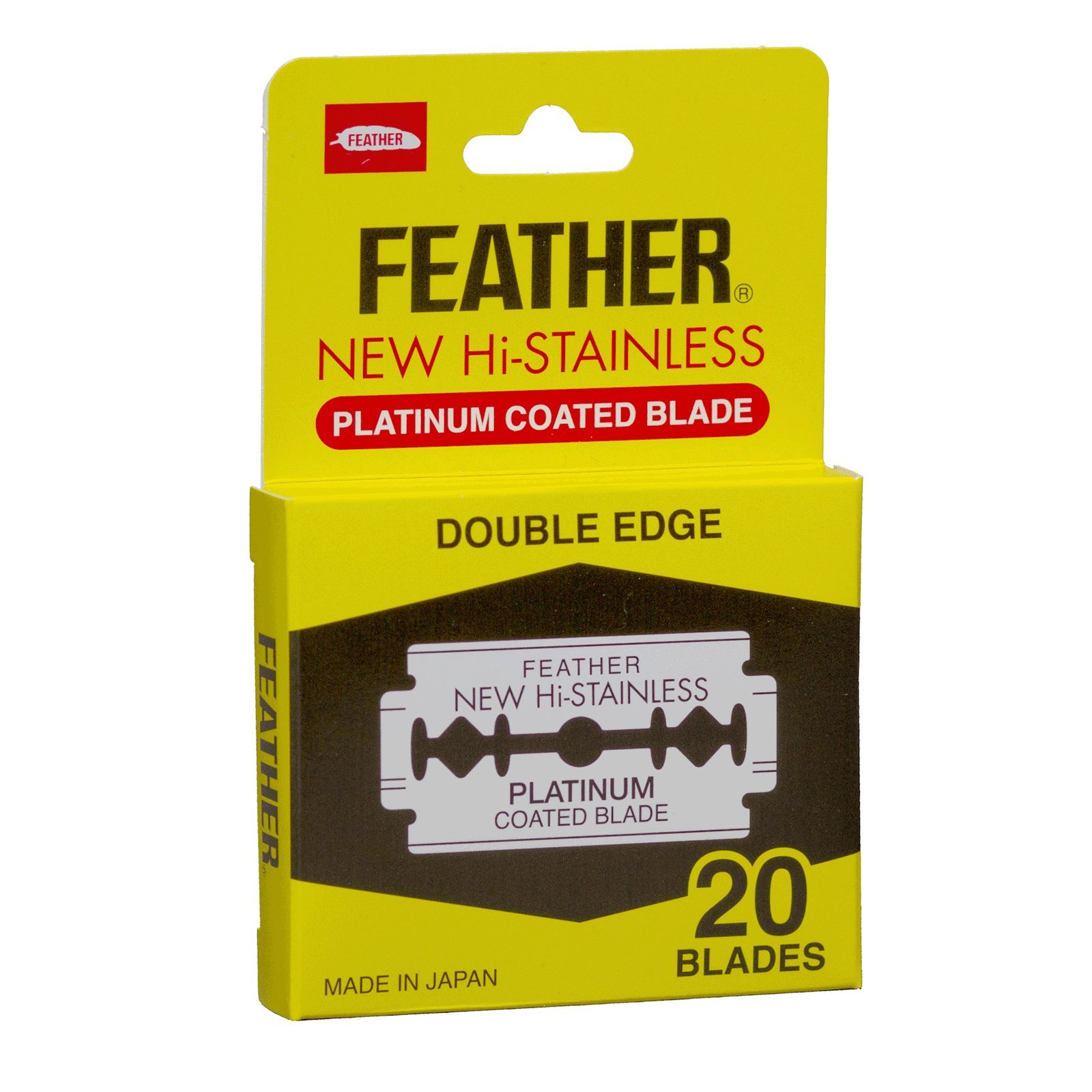 Feather Brand Original Platinum Coated Double Edge Razor Blades 20