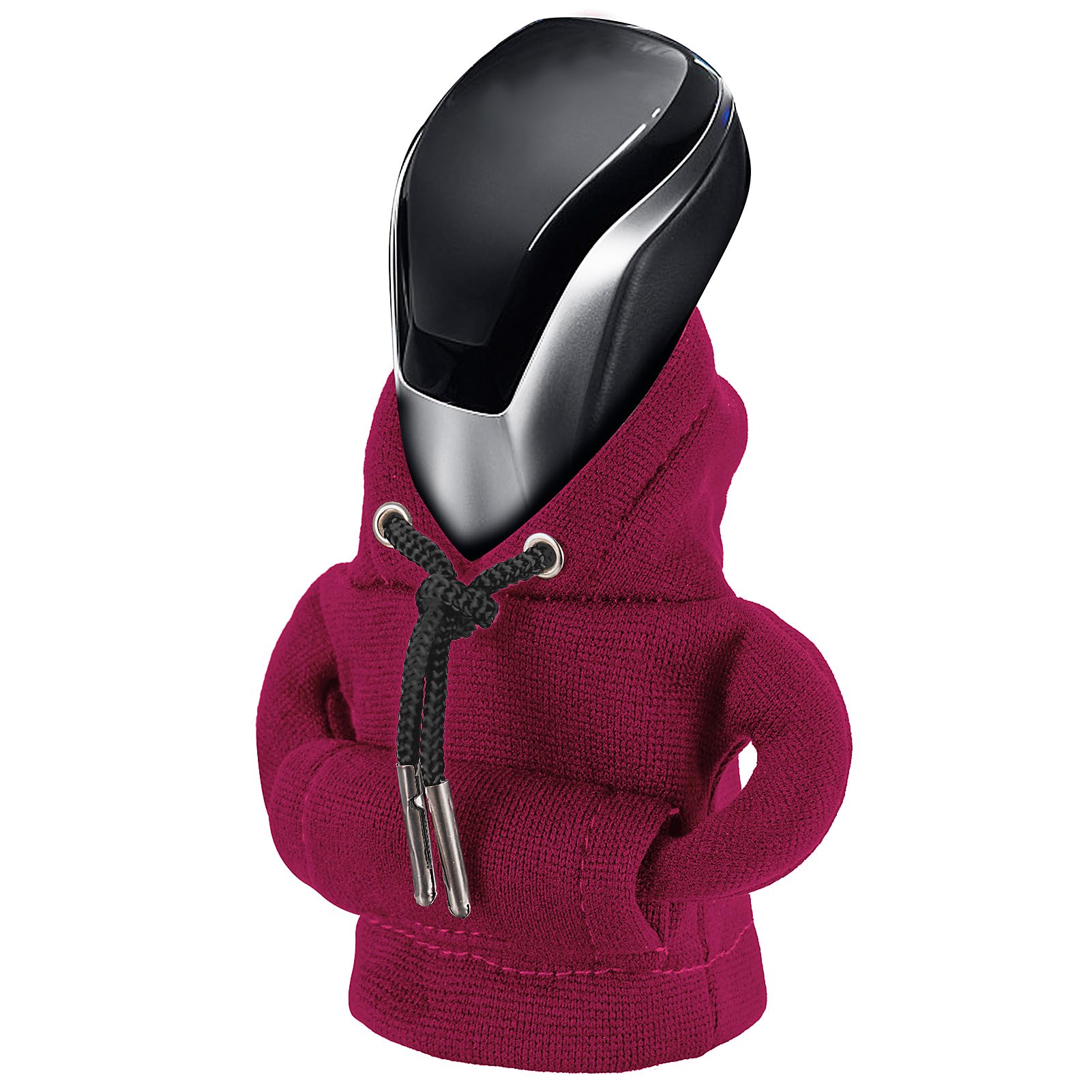 Photo 1 of Gear Shift Hoodie Cover, Universal Car Shift Knob Hoodie, Mini Hoodie for Car Shifter, Automotive Interior Cute Gadgets, Car Accessories and Decorations