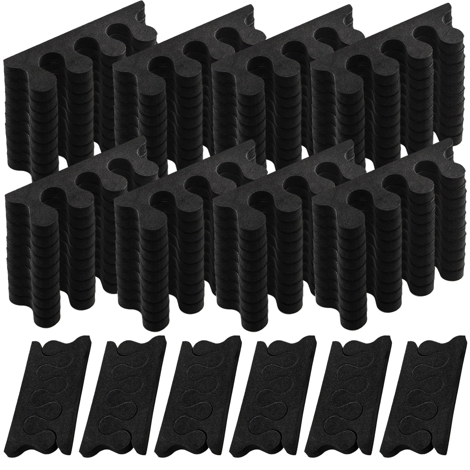 Photo 1 of Covzoe 600 Pieces/300 Pair Toe Separators Kit, Sponge Toe Spacers Pedicure Tool for Women, Toe Spreaders Finger Dividers for Nail Art Painting Polishing Spa