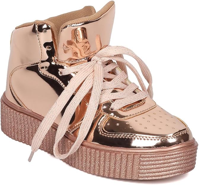 gold metallic sneakers