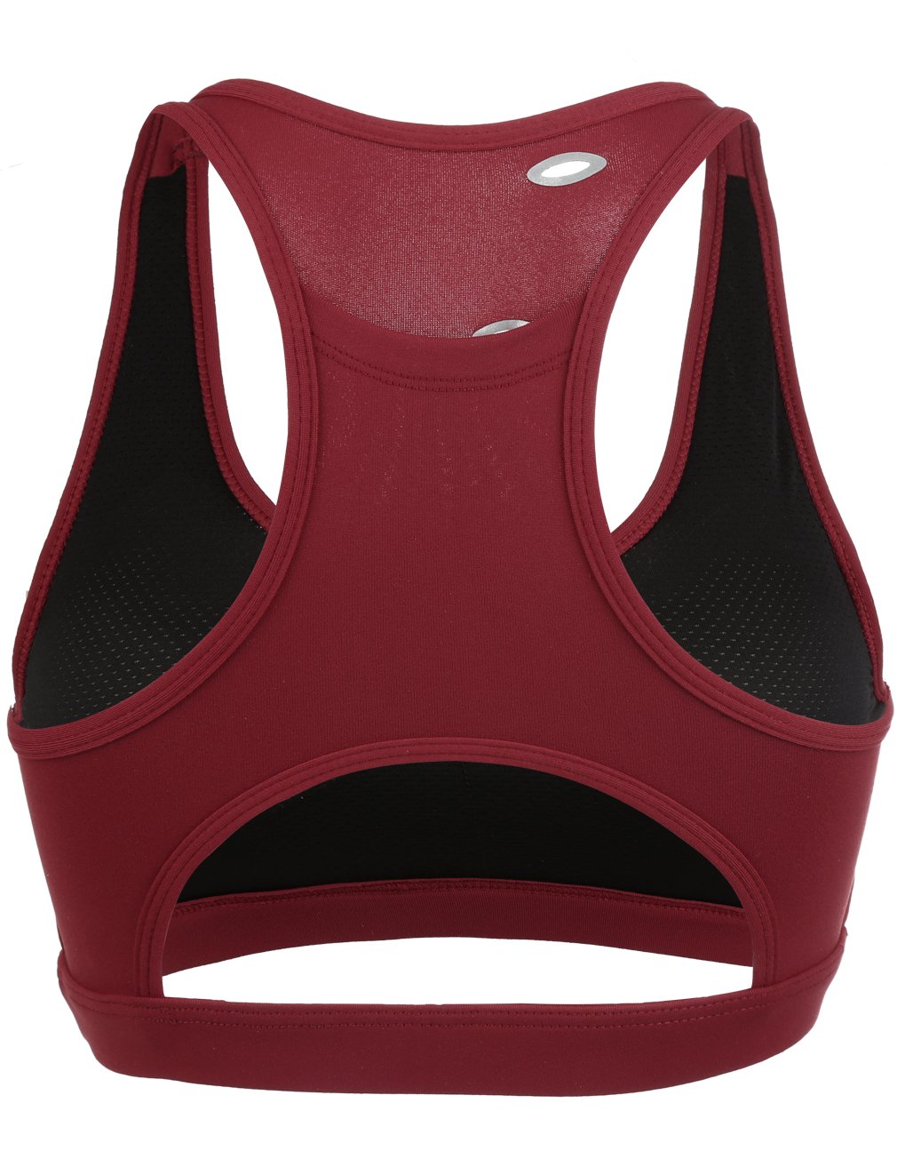 FITIBEST Women Wireless Sports Bra Padded Exercise Bra Wirefree Yoga Bra High Impact Workout Bra Breathable Fitness Racerback with Back Phone Pocket, Wine Red