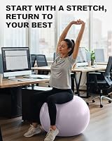 Trideer Exercise Ball Anti-Burst Gym Ball with Pump 45-85 cm 330 lb view 2