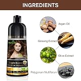 Herbishh Hair Colour Shampoo Grey Hair Light Brown 500 ml Ammonia-Free view 4