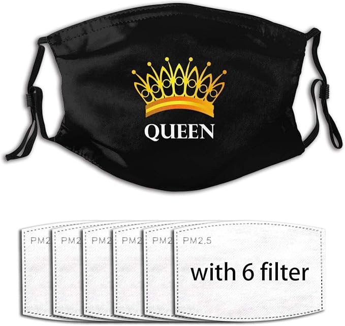 Crown Queen Unisex Reusable Face Mask with Filters Adjustable Earloop Masks at Amazon Men’s