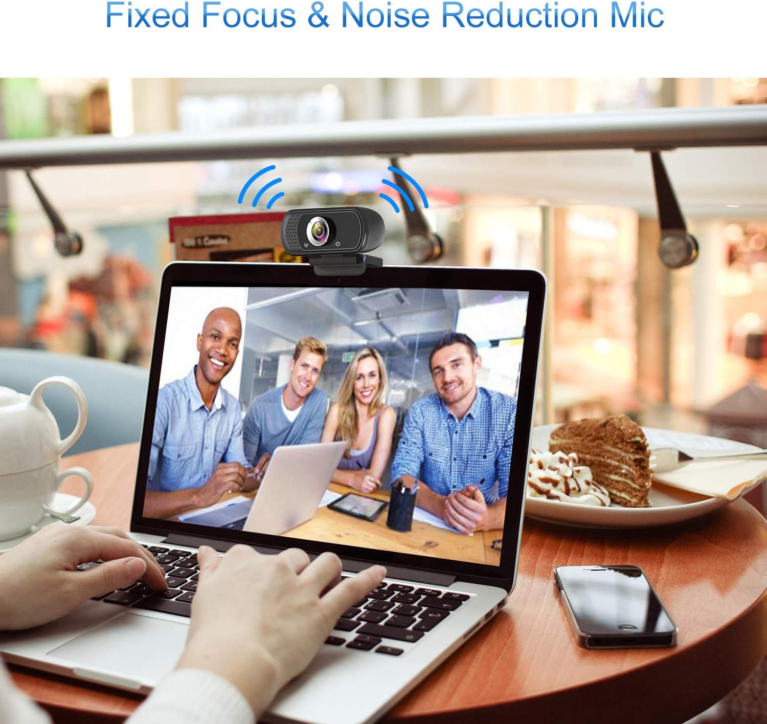 Webcam with Microphone, Hrayzan 1080P HD Webcam with Privacy Cover and Tripod, Streaming Computer Web Camera with 110-Degree Wide View Angle, USB PC Webcam for Video Calling Recording Conferencing : Camera & Photo