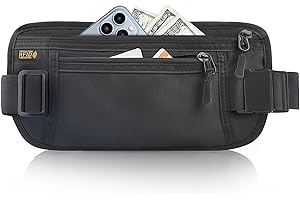 TOPBAG Money Belt For Travel Hidden Passport Holder Men/Women Travel Wallet Hidden Pouch Under Clothes To Protect Your Information And Money Travel Fanny Pack Bag