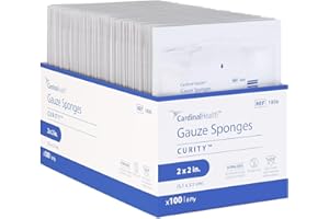 Covidien 1806 Curity Gauze Sponge, Sterile 2's in Peel-Back Package, 2" x 2", 8-ply (Pack of 100)