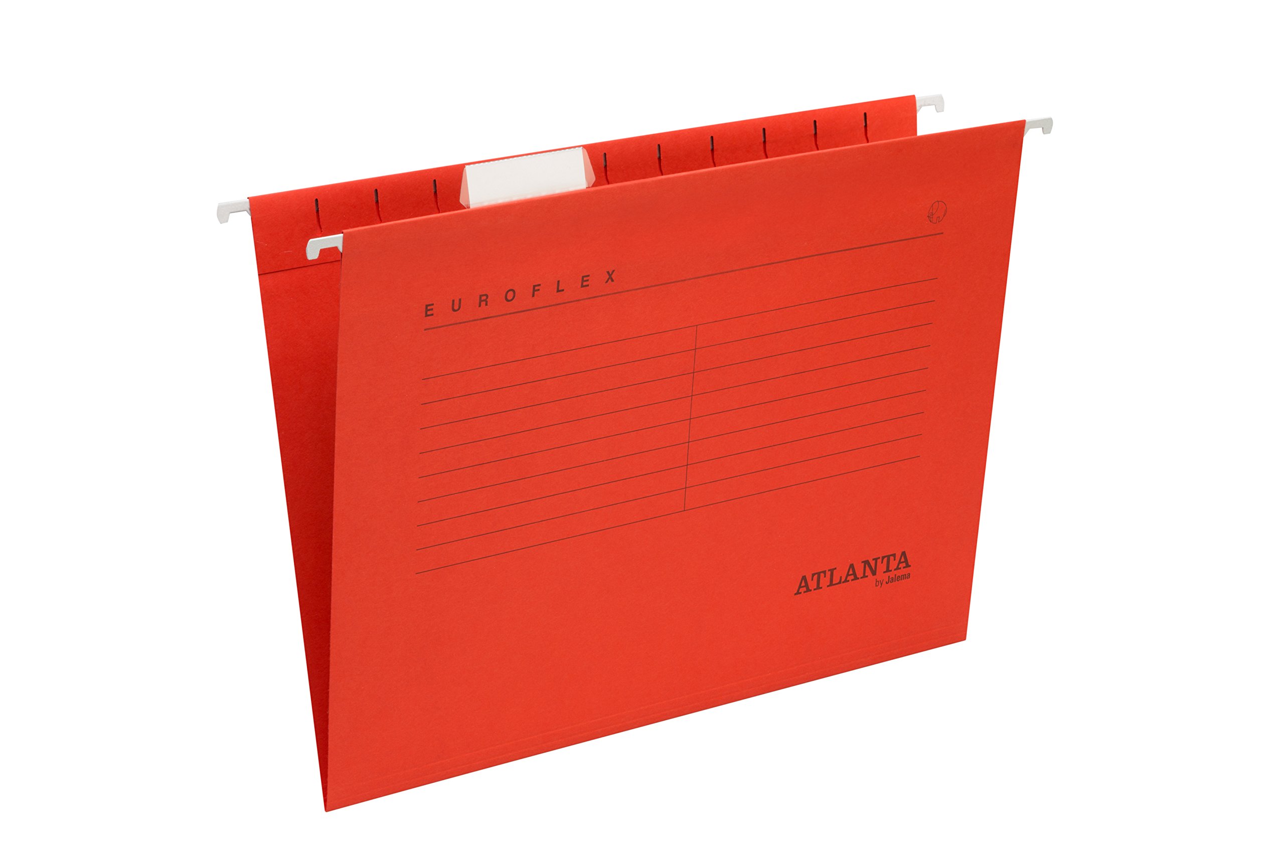 Jalema Euroflex 2652742200 Suspension Files DIN A4 Sides Open Sides Display Tabs FSC-Certified Pack of 25 Red