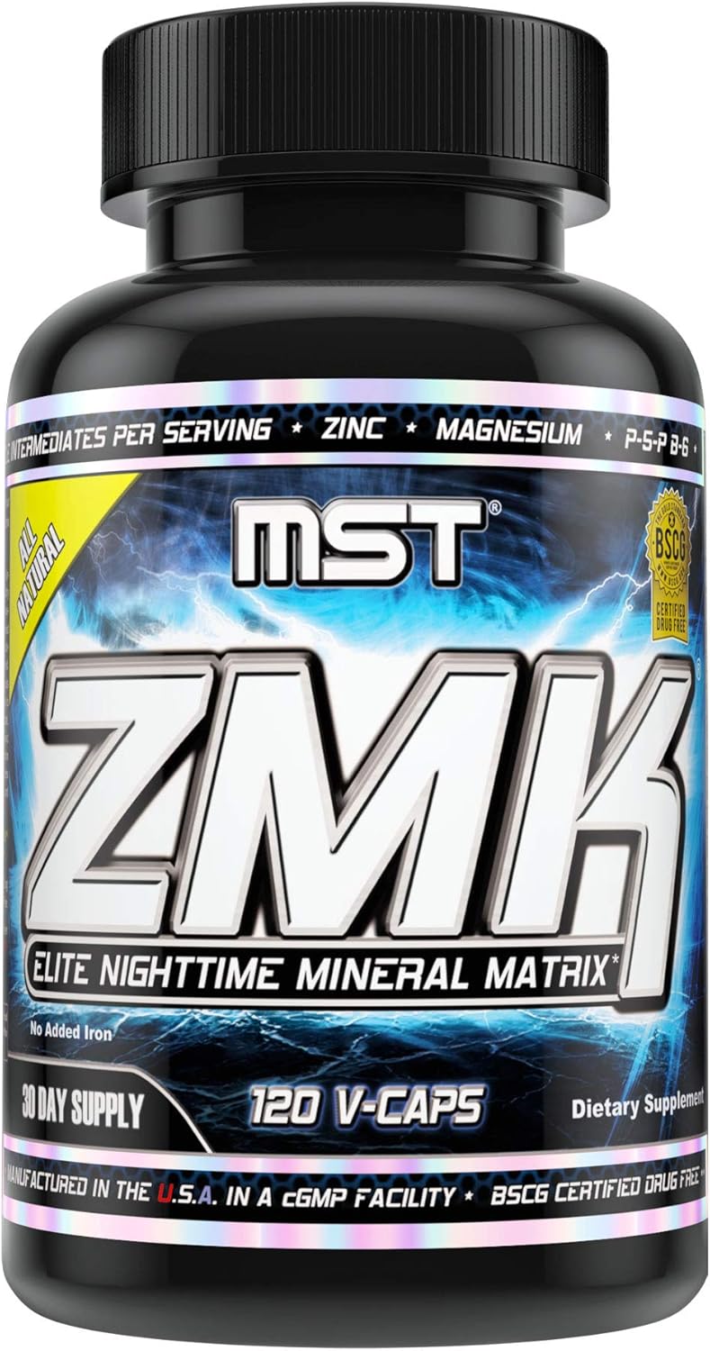 ZMK Nighttime, Multi Mineral Supplements, Zinc, Magnesium, Trace Minerals, ATP, BSCG Certified, 120 V Capsules by MST Millennium Sport Technologies: Health & Personal Care