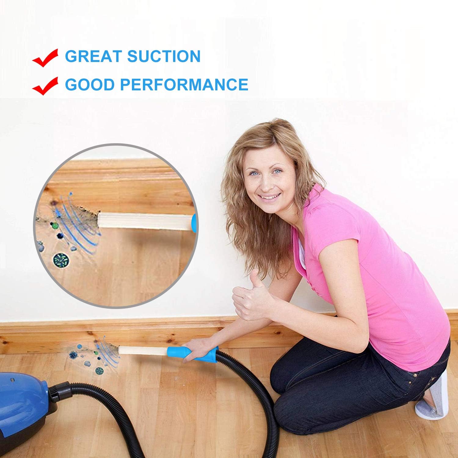 PetOde Universal Dusty Brush Vacuum Attachment Dust Cleaning Sweeper Vacuum Duster Attachment with Universal Adapter Flexible Tiny Tubes Dust Daddy -