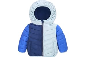 UNICOMIDEA Baby Boys' Color-Block Coat Lightweight Puffer Toddler Girl Jacket for 9-24 Months