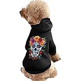 Day of The Dead Sugar Skull Cute Pet Dog Hoodie Coat Costume Puppy Cat Winter Hoodies Sweater for Small Dogs Cats