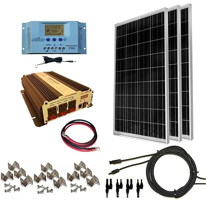 Amazoncom Complete 300 Watt Solar Panel Kit With 1500w