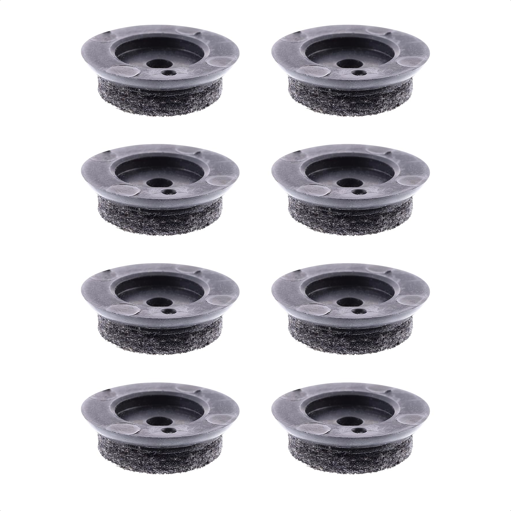 WAGNER QuickClick® Felt glides furniture glides chair glides replacement I 8pcs. set replacement glides - wool felt ULTRASOFT SLIM (flat) - Ø 25 mm - for base Ø 25 mm - Made in Germany - 15828400
