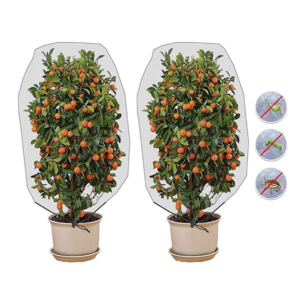 Insect Bird Barrier Netting Mesh,Tomato Protective Cover Garden Plant Barrier Bag Fruits Plant Tree Greenhouse Garden Netting for Protect Plant Fruits Flower from Insect Bird Eating