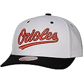Mitchell & Ness Baltimore Orioles Evergreen Snapback Adjustable Hat Cap - White
