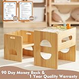 FUNLIO Montessori Table & Chair Set, Height Adjustable, Solid Wood, 1-3 Years view 6