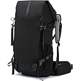 Hiking Backpack,40L to 50L Extra Large Capacity Hiking Bag,Internal Frame Camping Backpack,Upgraded X-PAC Lightweight Sport Daypack Travel Backpack Fit For Mountain Climbing Camping(Black)