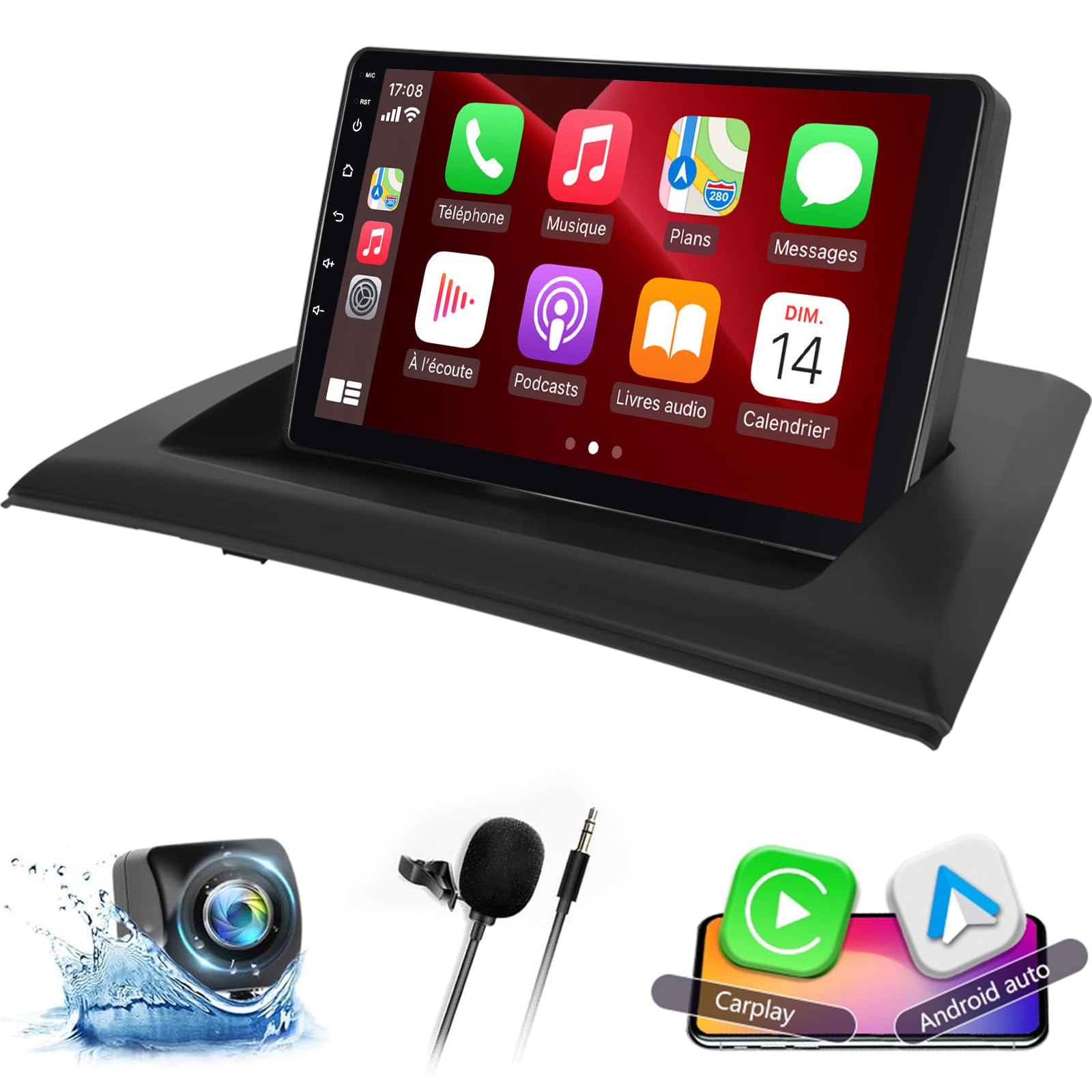 Photo 1 of 2+64G Car Radio for BMW X3 E83 2004 2005-2012 - Wireless Carplay & Android Auto - 9 Inch Android 13 Stereo with WiFi/EQ/GPS + AHD Rear View Camera