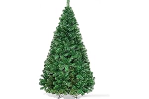 Goplus 5ft Artificial Christmas Tree, Unlit Christmas Pine Tree with 350 PVC Branch Tips, Foldable Metal Stand, Xmas Full Tree for Indoor Home Office Decor