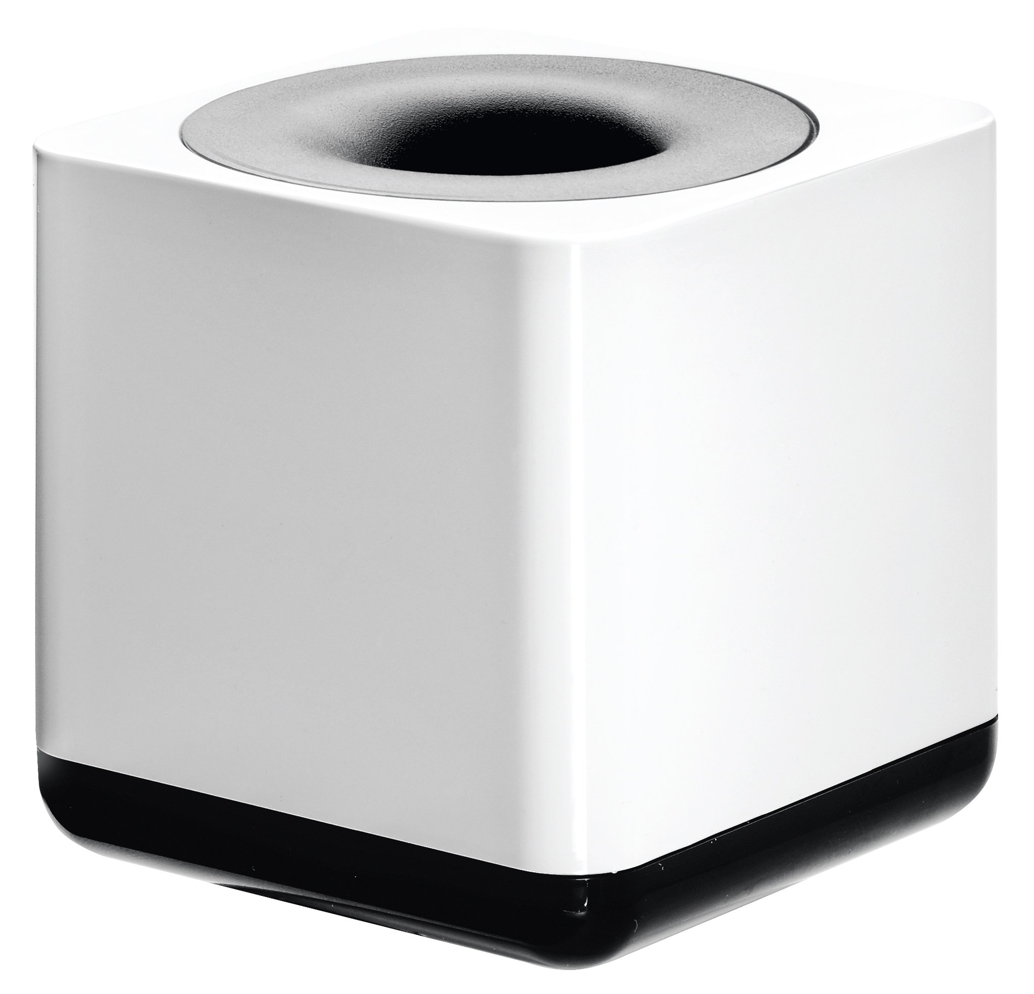 HAN 17652-32, i-Line paper clip dispenser. Elegant, attractive accessory, premium quality with ring magnet, white-black