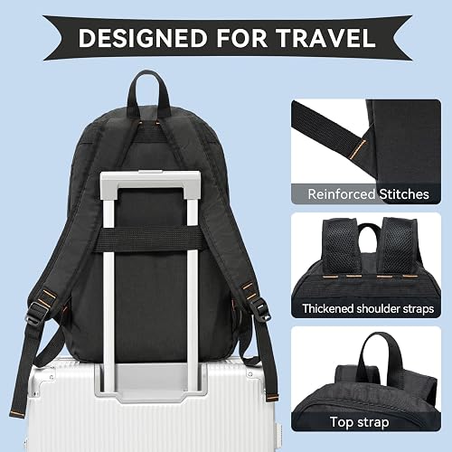 CozofLuv Reversible Backpack For Women & Men - Green/Yellow, Casual Daypack For Travel, Work, Laptop, Lightweight