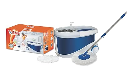 Gala Jet Spin mop with stainless steel wringer, jumbo wheels and 2 refills
