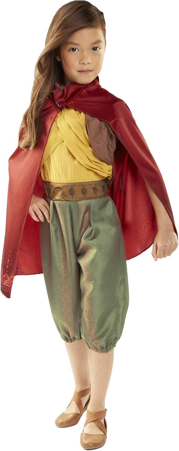 Disney Raya Warrior Costume Outfit with Cape for Girls Size 4-6X [ Exclusive]: Toys & Games