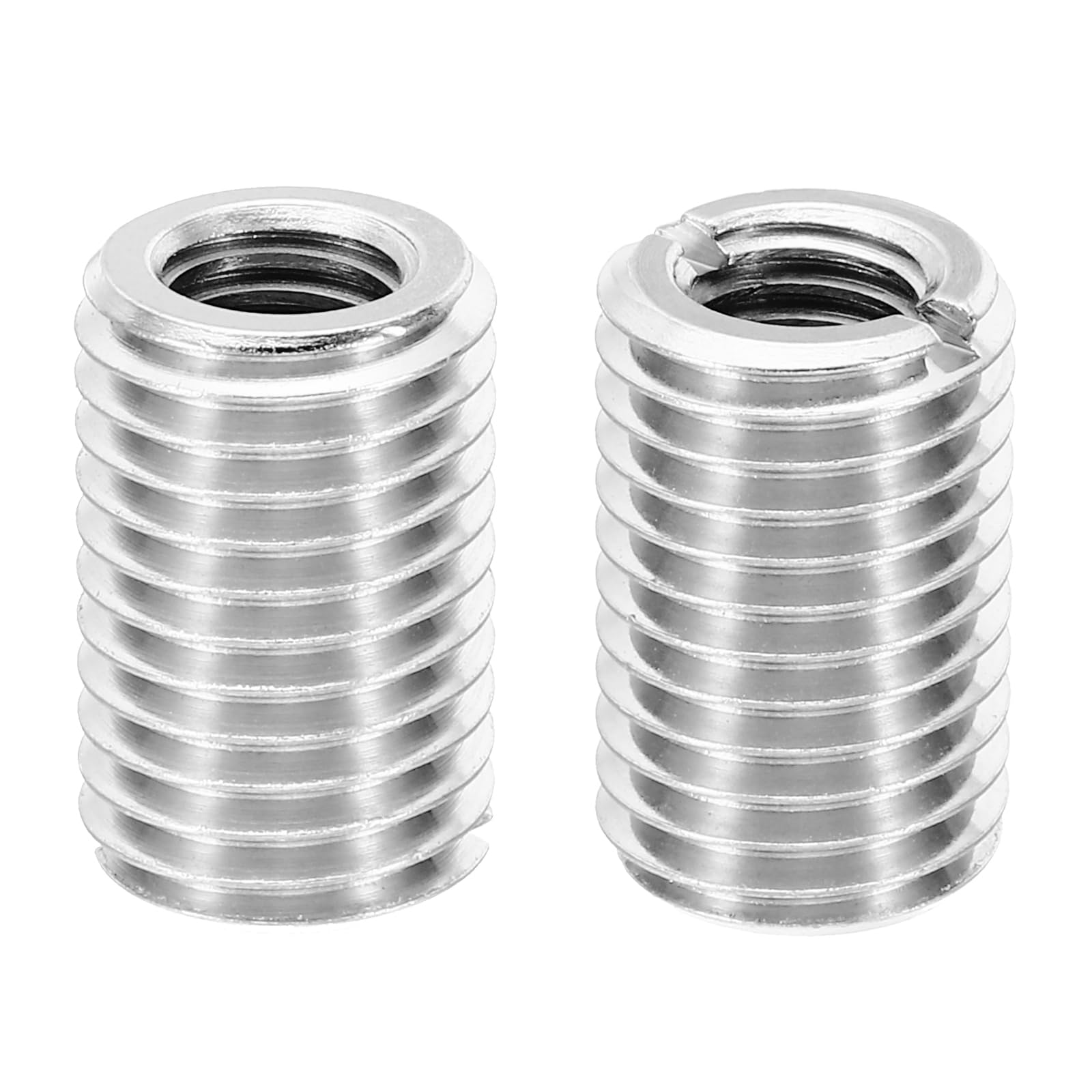 PATIKIL Thread Adapters Sleeve Reducing Nut, 2 Pcs M16xM10x25mm Male to Female Repair Insert Nut Screw Reducer Conversion Stainless Steel Fastener, Silver Tone — image 1