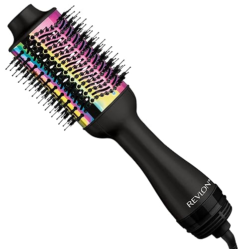 REVLON One-Step Hair Dryer and Volumizer Hot Air Brush, Rainbow