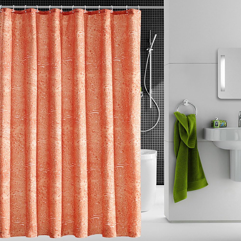 Riverbyland Shower Curtains Water Drop Orange 72" x 80