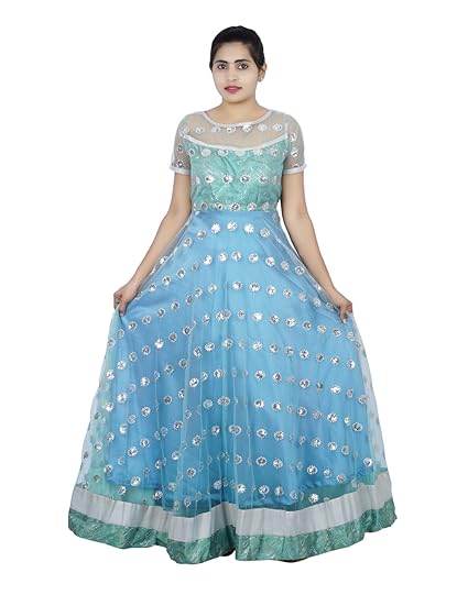 light blue long frock