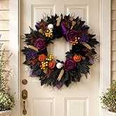 Halloween Wreath for Front Door | Gothic, Spooky, Outdoor Décor