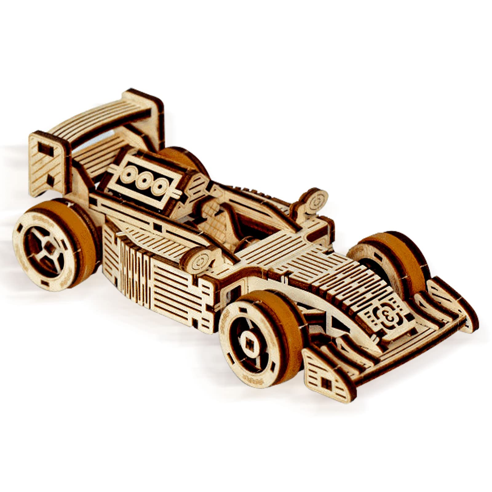 T902 3D Wooden Car Puzzle - DIY Mechanical Model Building Kit, Educational STEM Gift for Teens 14+