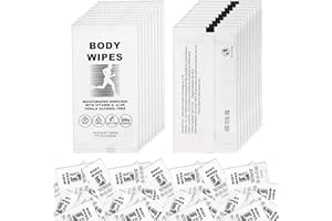 twoworld Body Wipes for Women and Men, Individually Wrapped Face and Body Wipes, No Rinse Personal Cleansing Wipes, Travel, Bulk (100 Count)