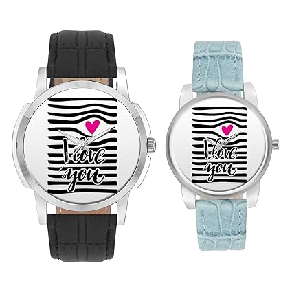 Gifts for Couple, Multicolor Dial Wrist Watch for Men and Women