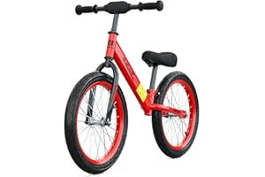 Bueuwe 16 inch Balance Bike for 4 5 6 7 8 Year Old Boys Girls, No Pedal Kids Bikes, Toddler Training Bicycle with Adjustable Seat, Best Gift