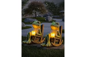Glowing Garden Frog, Miniature Solar Statue Gifts Easter Decorations, Outdoor Creative Figurine Lights, Weatherproof Animals 