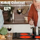 Karinear 60cm Ceramic Hob 4 Zone Built-in Knob Control 6000W Hard Wired view 8