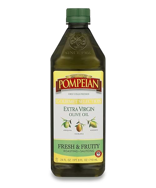 POMPEIAN GOURMET SELECTION EXTRA VIRGIN OLIVE OIL, CONTAINS POLYPHENOLS, FIRST COLD PRESSED, 24 FL OZ