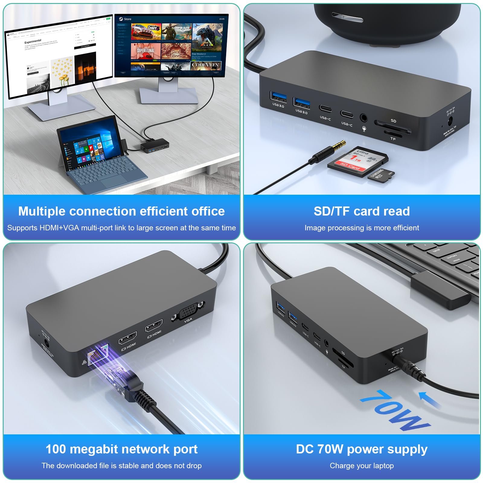 Docking Station Halterung Für Dell WD22TB4 / WD19 – VESA-Montage Hinterm Monitor