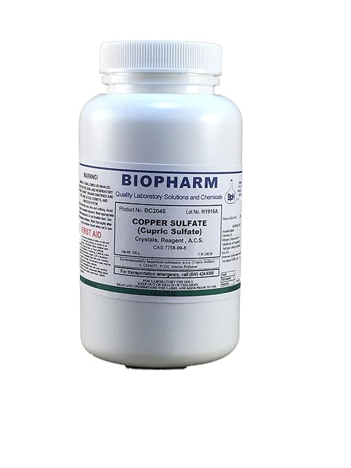 Copper Sulfate (Cupric Sulfate) Crystals, Reagent, ACS Grade 100 Grams