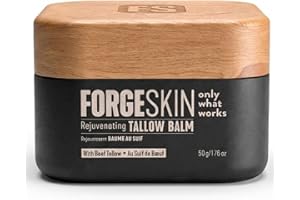 FORGE SKIN® Wrinkle Defense Beef Tallow Balm for Men [TALLOW-BASED] Moisturizer for Face Hydration - Hydrating Anti Aging Ski