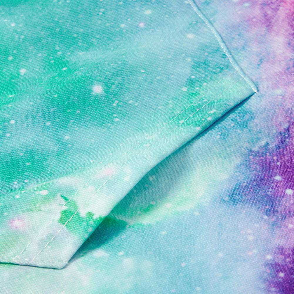 RAISEVERN Jungen/Mädchen Zwillinge Kleidung Winter Weihnachten Hoodie 3D Space Galaxy Kapuzenpulli Bunter Nebelfleck-Pullover