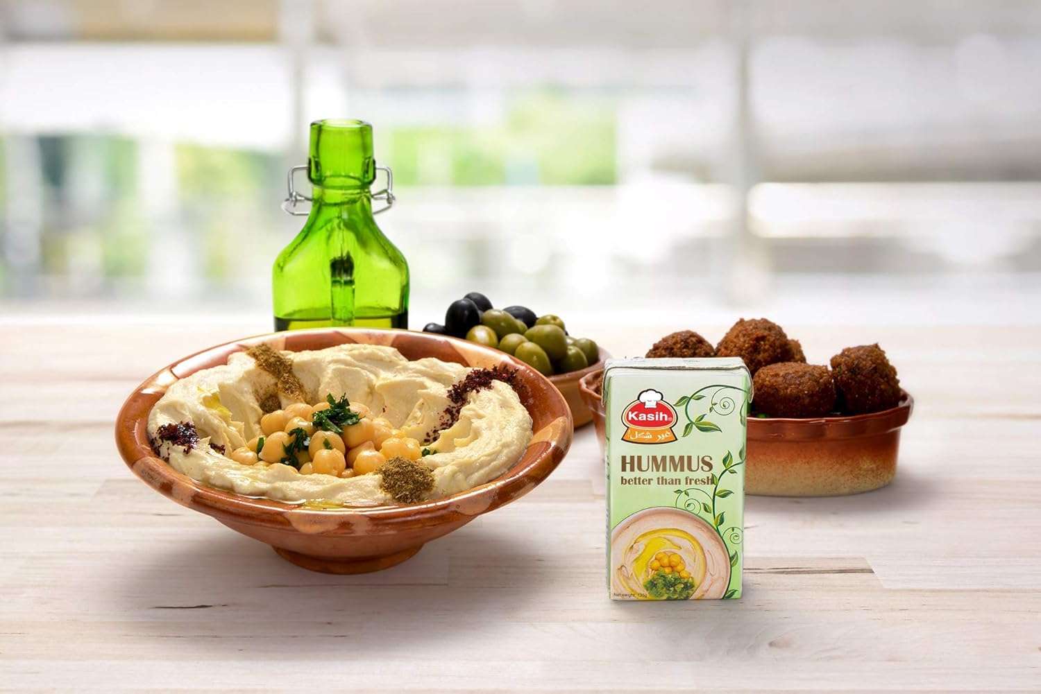 Kasih Hummus 135g (Paquete de 48) Vegano Garbanzo y Tahine ...